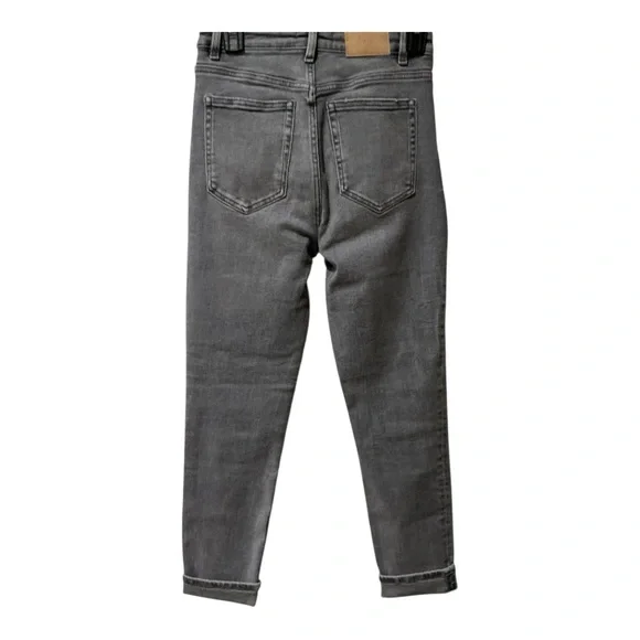 ZARA Women High Rise Straight Leg Jeans – Gray Washed – Size 4 - Picture 2 of 10